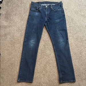 Levi's Men's Straight Fit Dark Blue Jeans